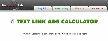 text link ads calculator